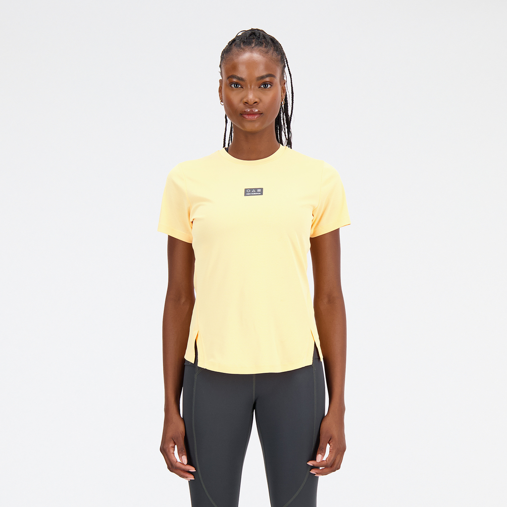 New Balance W Impact Run AT N-Vent Tee in GELB