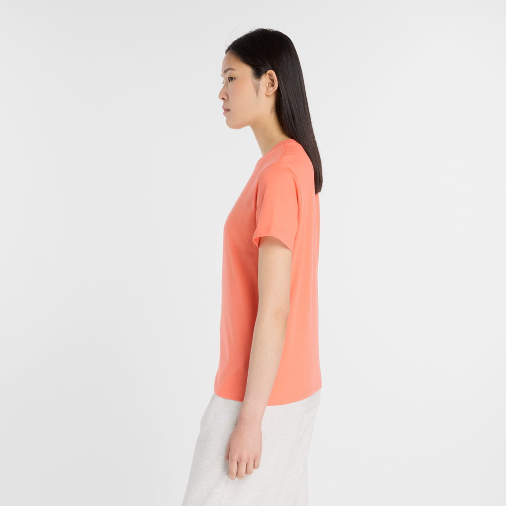 New Balance W Sport Jersey Logo T-Shirt in ORANGE