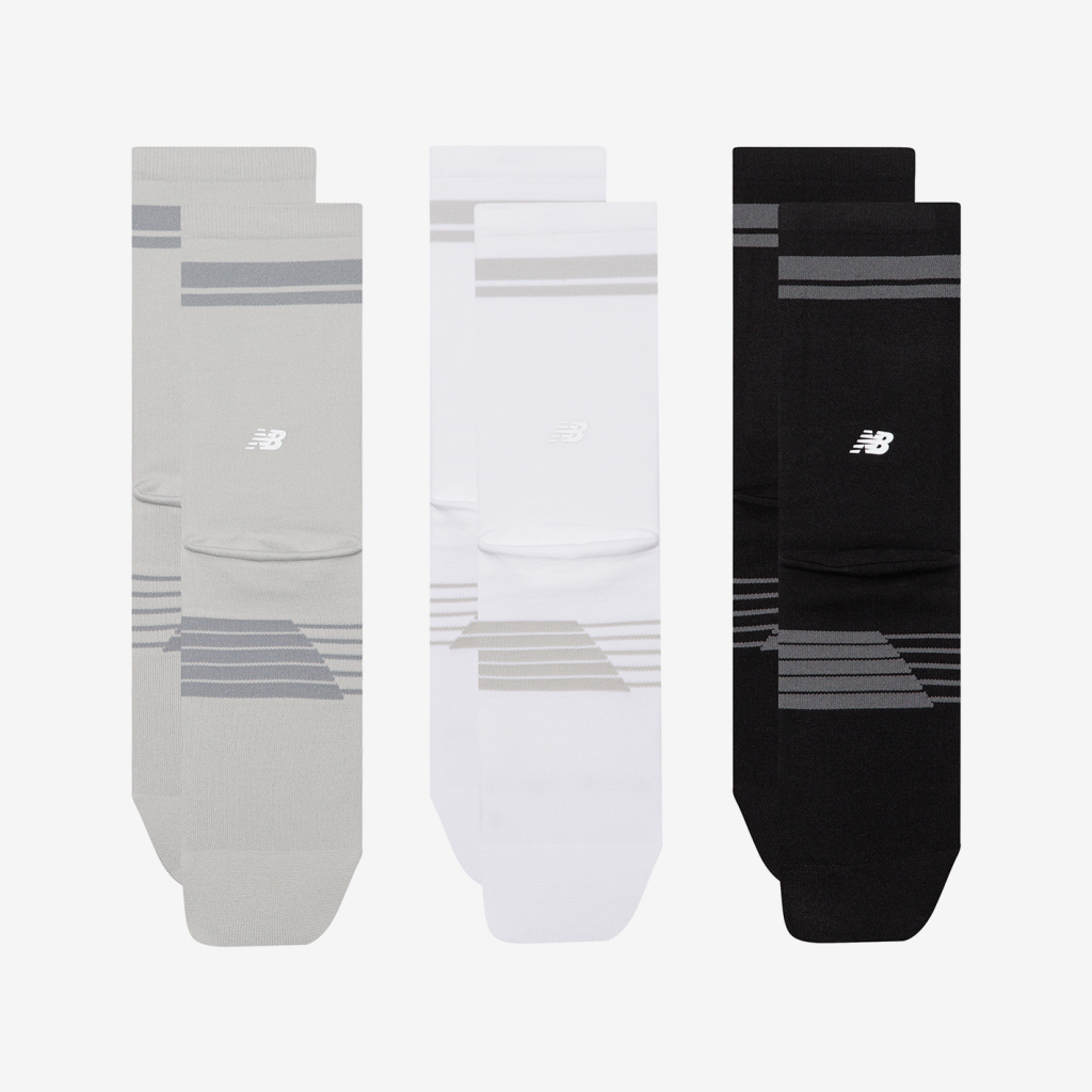 New Balance Pro Run Crew Socks 3 Pack in MEHRFARBIG