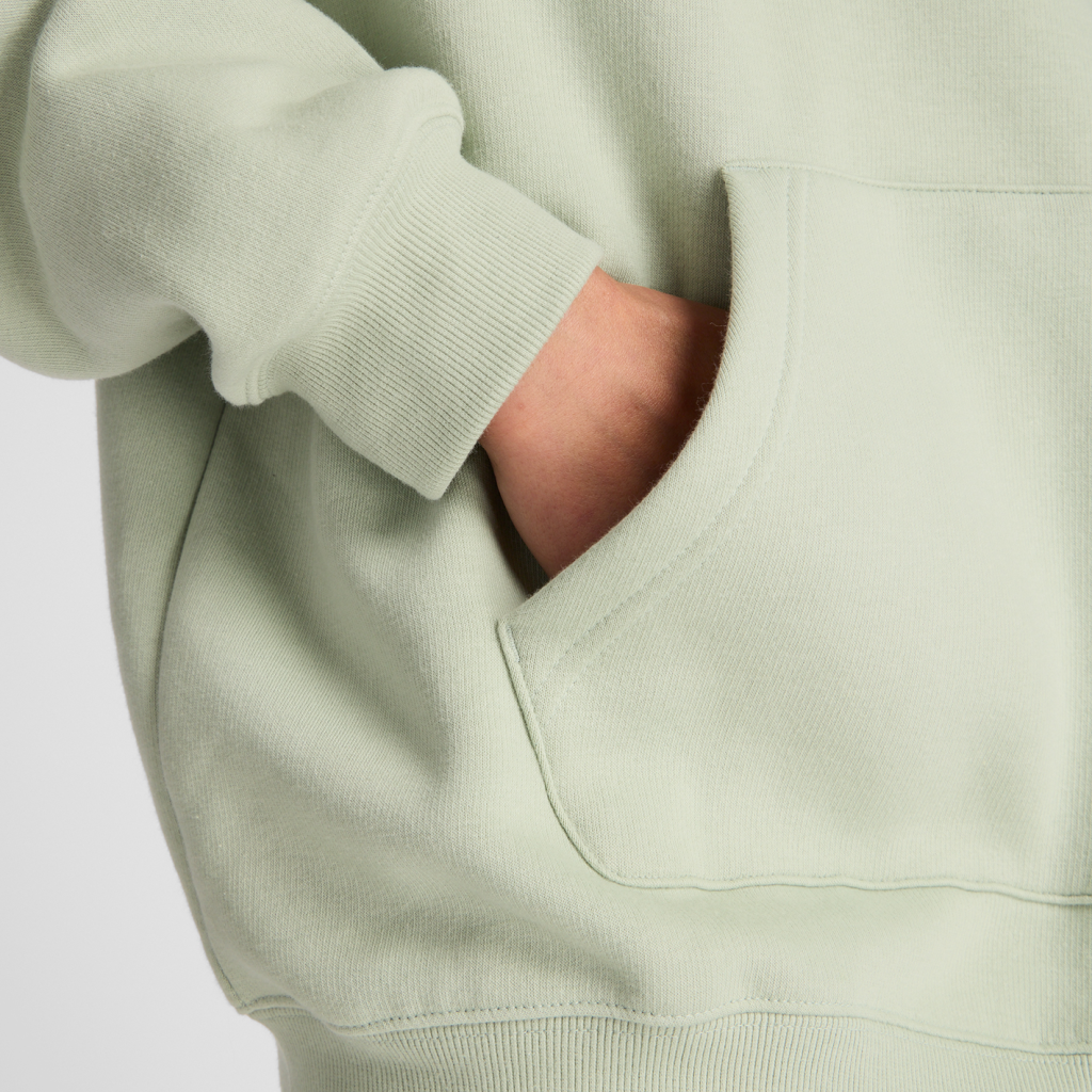 New Balance W Linear Heritage Fleece Long Hoodie in GRÜN