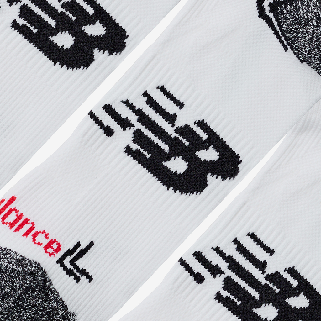 New Balance No Show Run Socks 3 Pack in WEISS