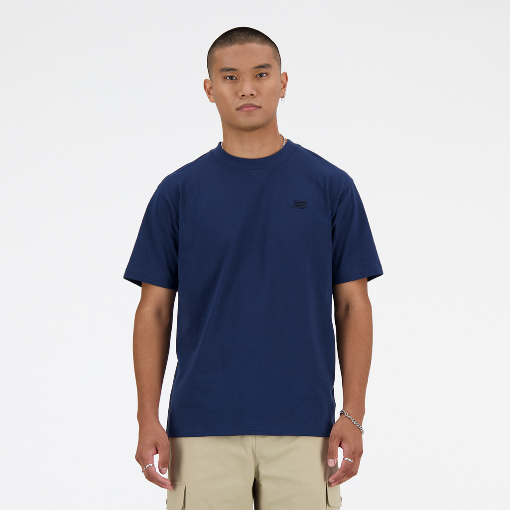 New Balance NB Athletics Cotton T-Shirt in BLAU
