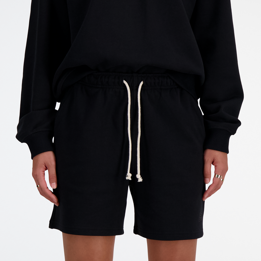 New Balance W NB Athletics French Terry Short in SCHWARZ
