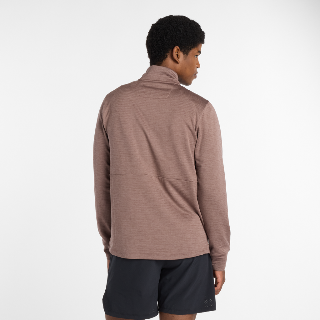 New Balance Athletics Heat Grid 1/2 Zip in BRAUN