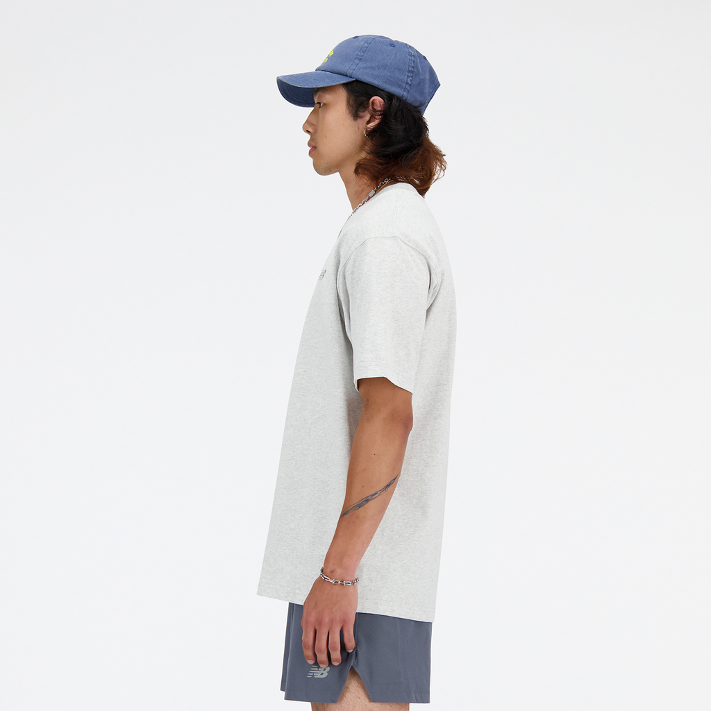 New Balance NB Athletics Cotton T-Shirt in GRAU