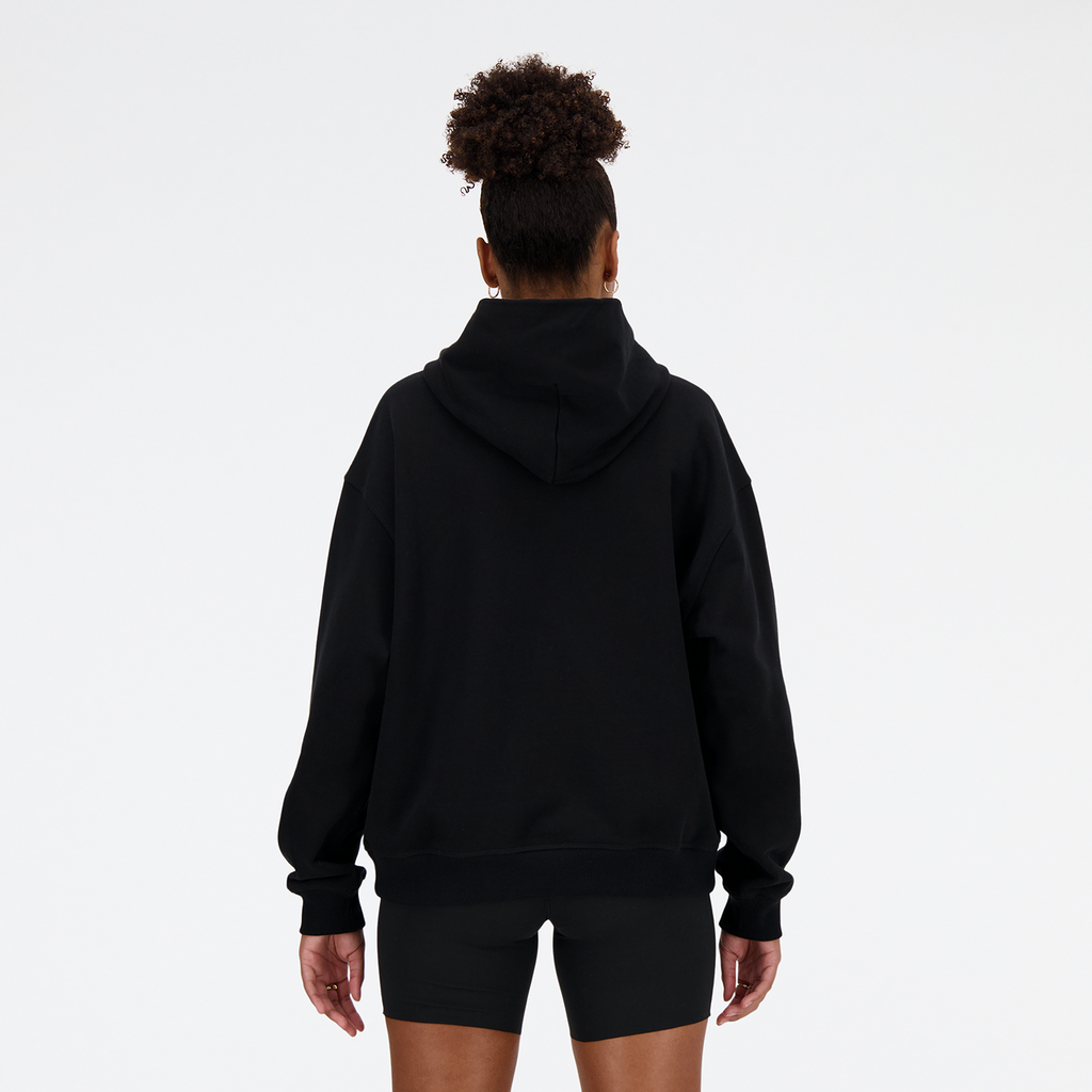 New Balance W NB Athletics French Terry Hoodie in SCHWARZ