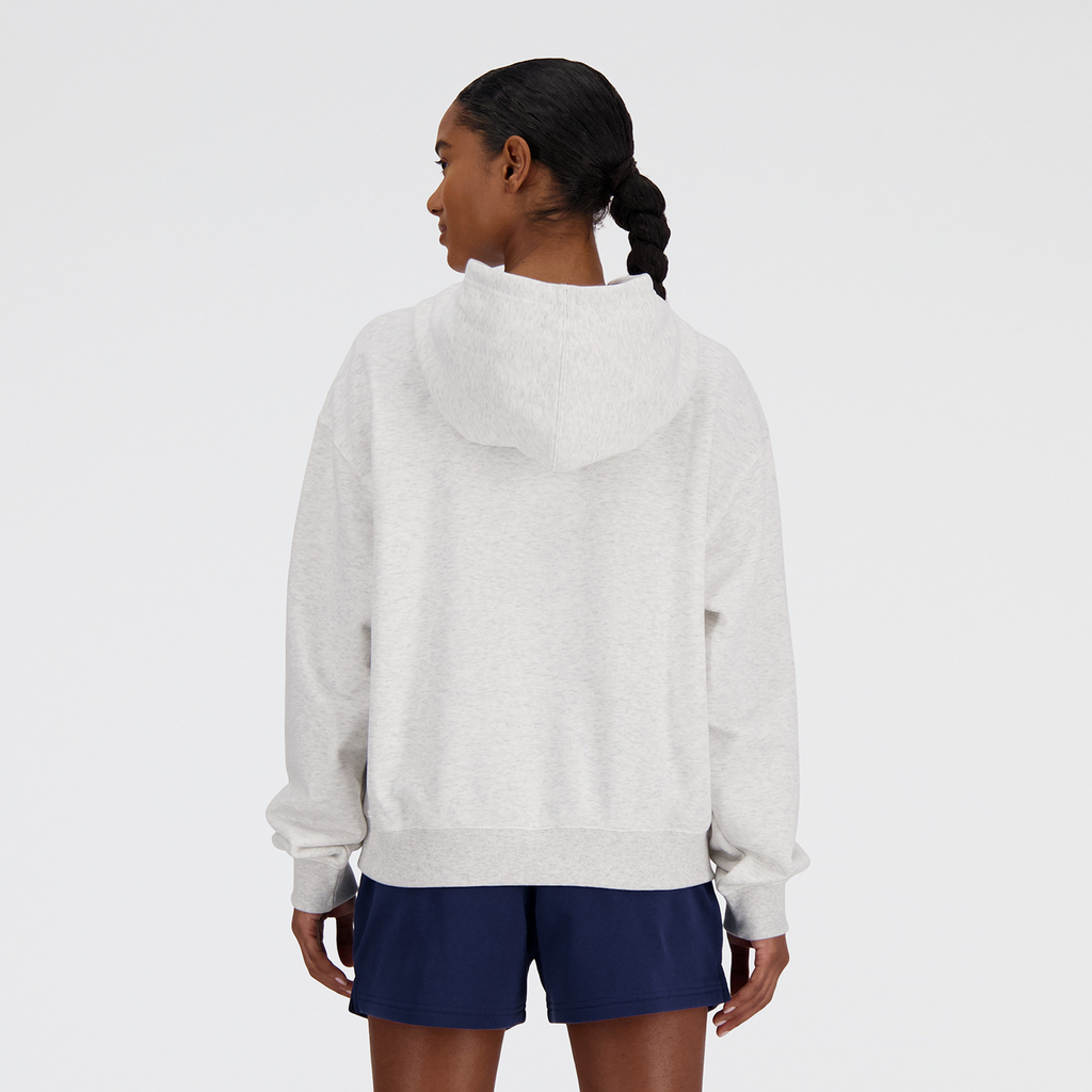 New Balance W Sport Essentials French Terry Small Logo Hoodie in GRAU