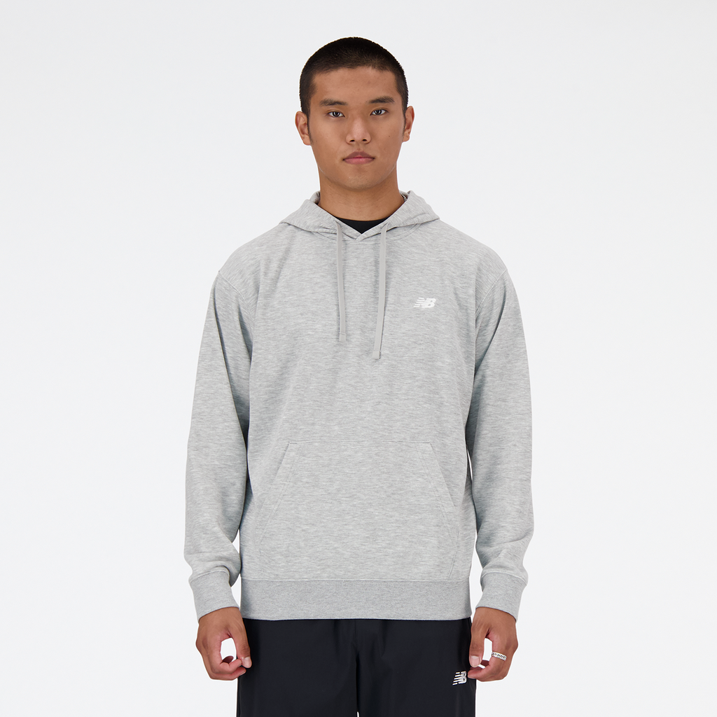 New Balance Sport Essentials Small Logo French Terry Hoodie in GRAU