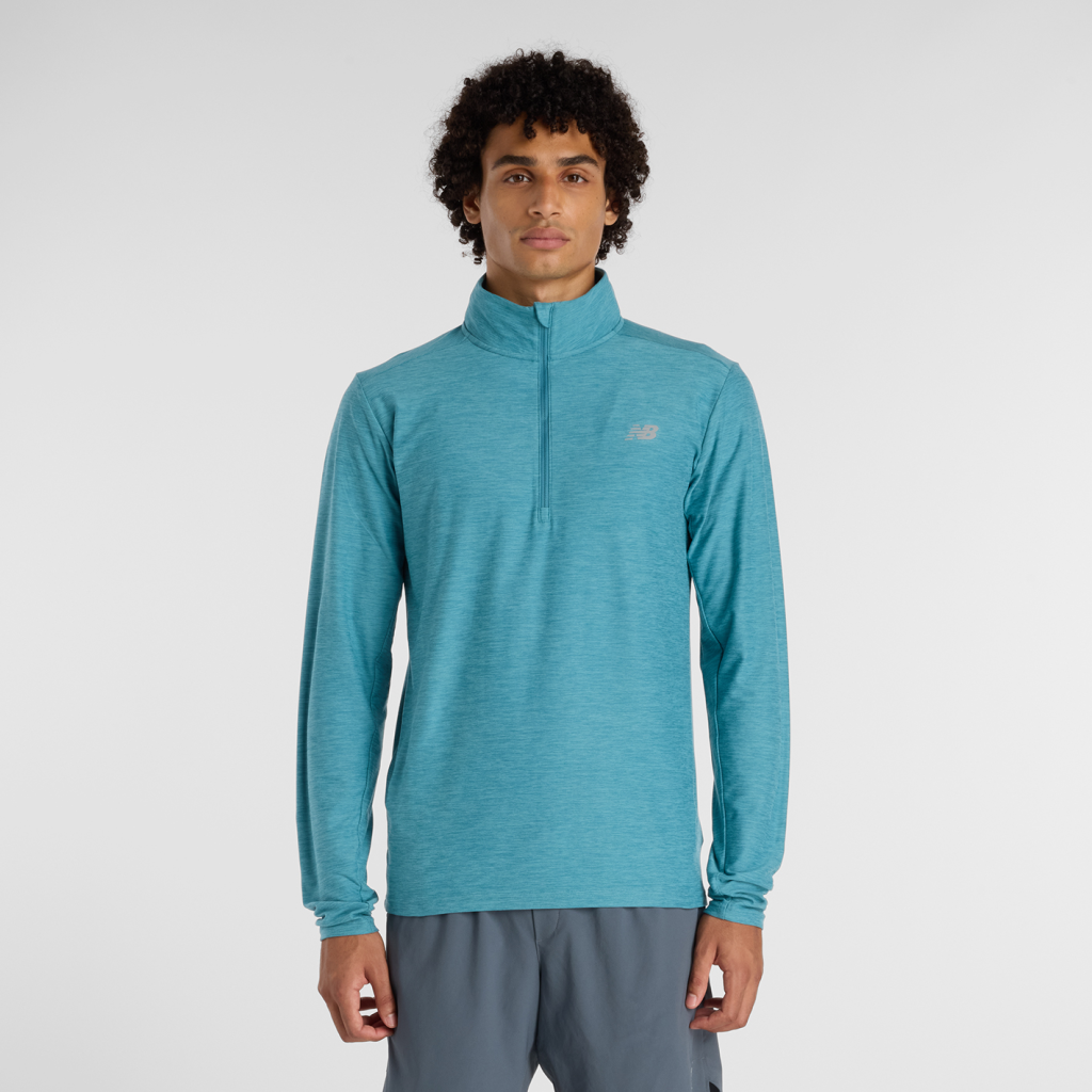 New Balance Space Dye 1/4 Zip in BLAU