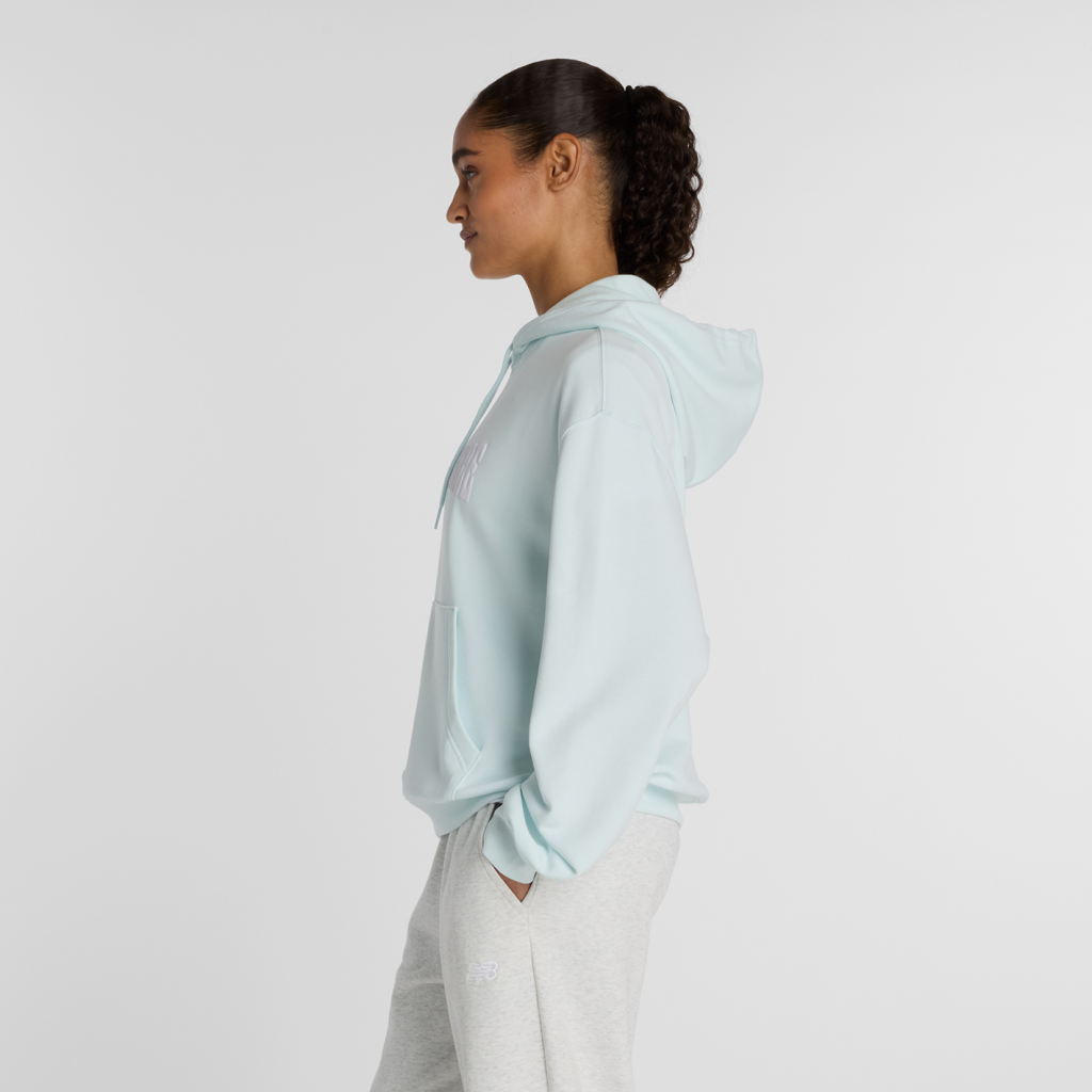 New Balance W Wavy Oversized Hoodie in BLAU
