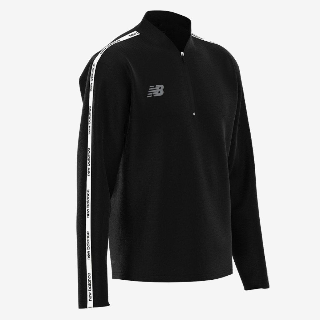 New Balance TW Training 1/4 Knitted Midlayer in SCHWARZ