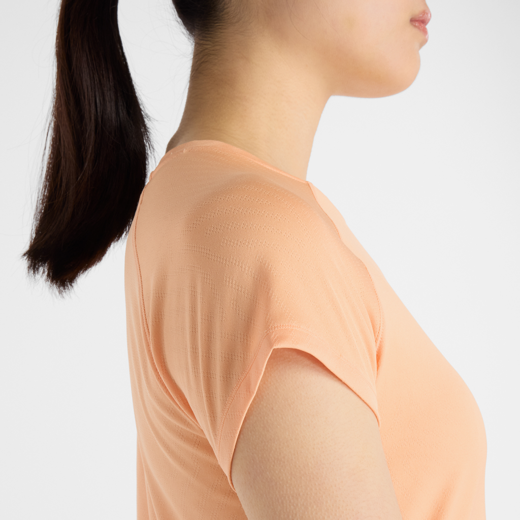 New Balance W Seasonal Jacquard T-Shirt in ORANGE