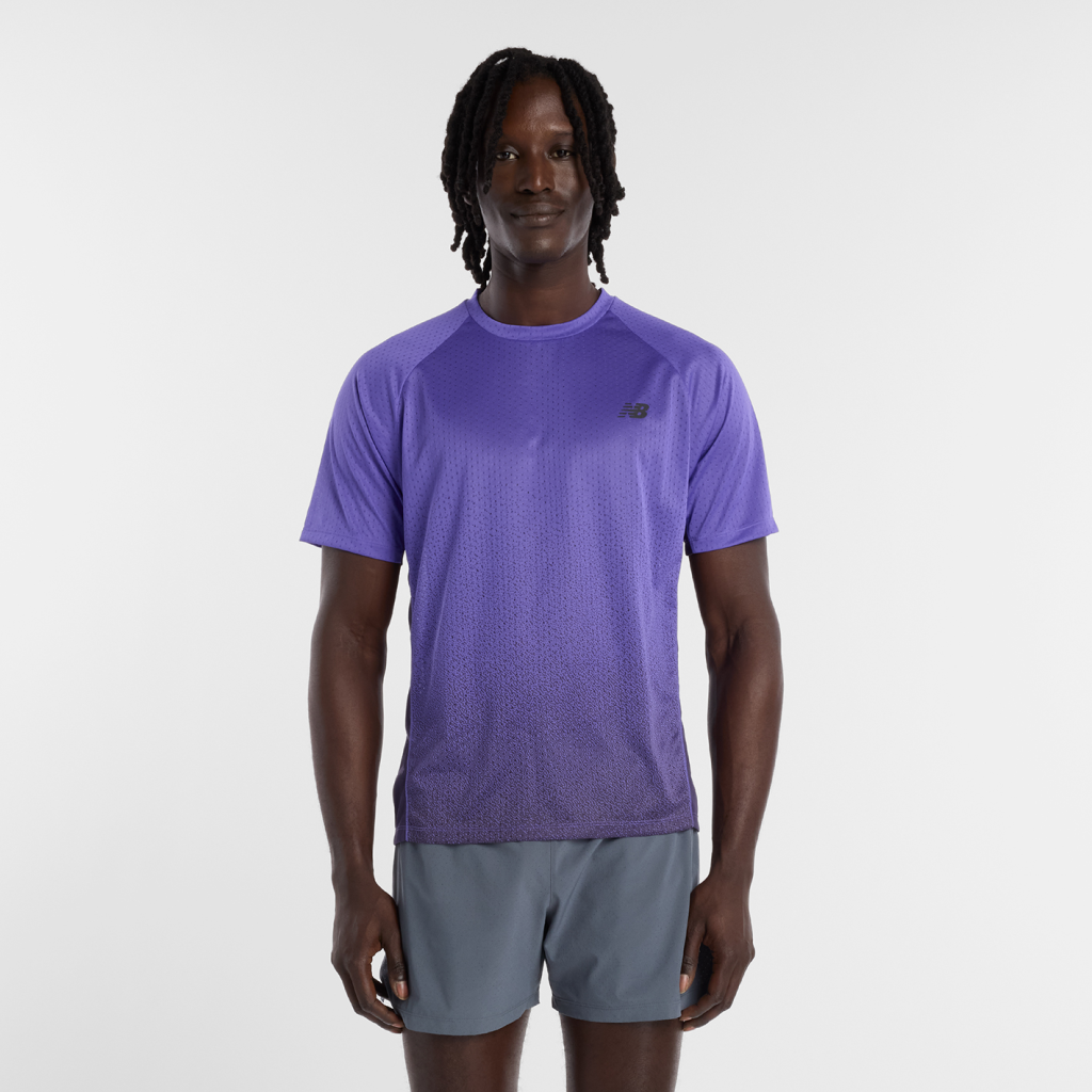 New Balance Viz-Tech Run T-Shirt in VIOLETT