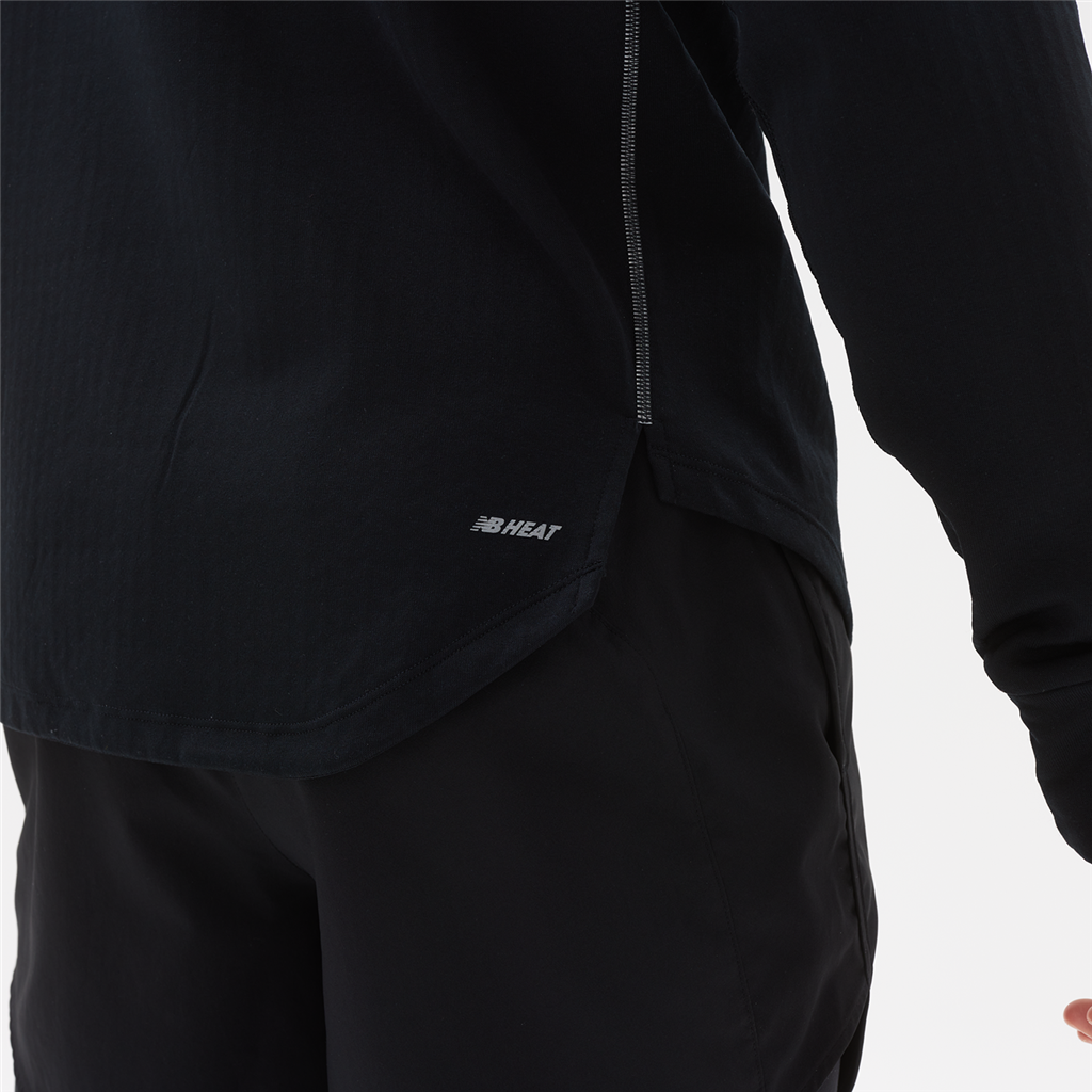 New Balance NB Heat Grid Half Zip in SCHWARZ