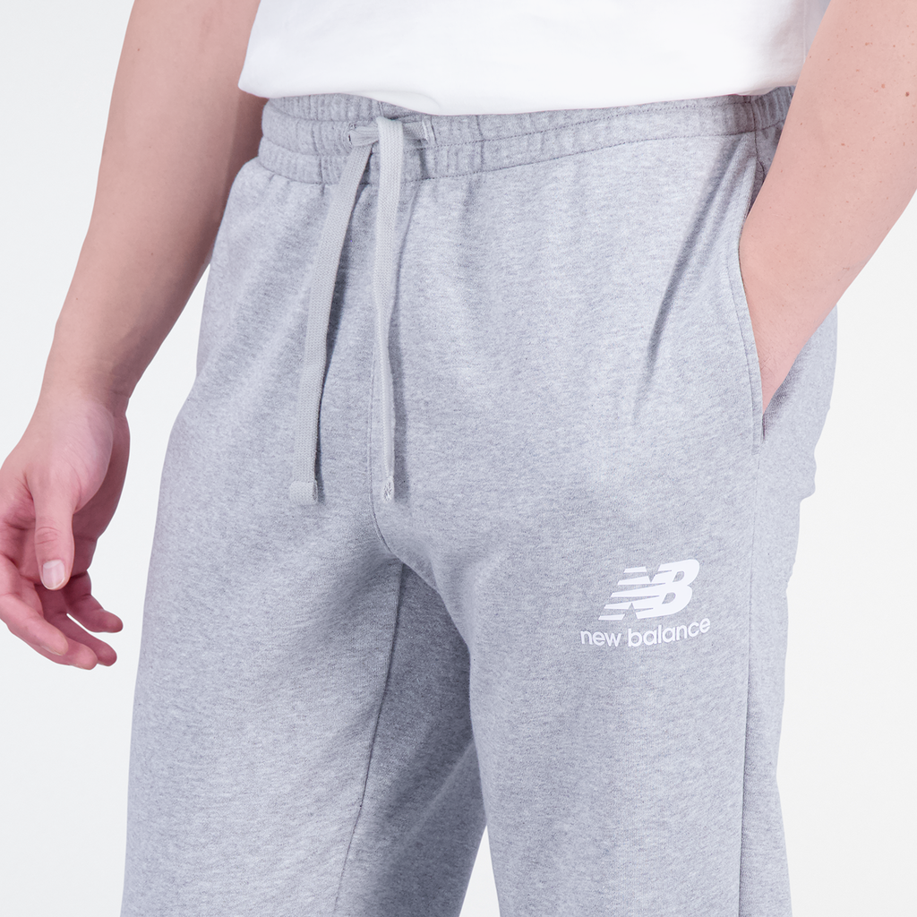 New Balance Essentials Stacked Logo Sweatpant in GRAU