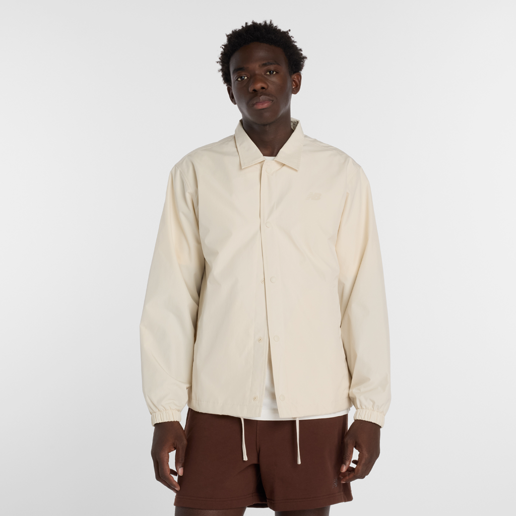 New Balance Lightweight Coaches Jacket in BEIGE