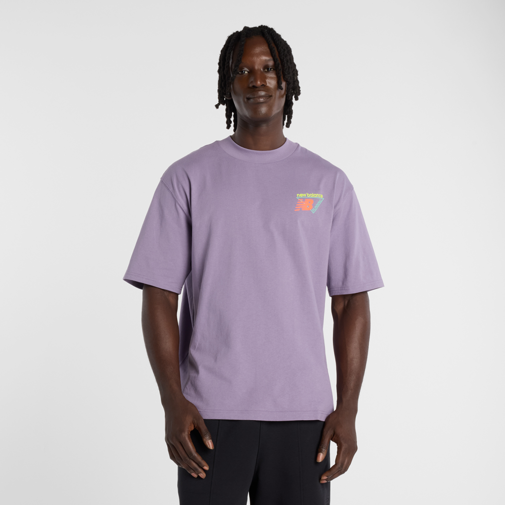 New Balance Classic Tri-Logo Heat Map T-Shirt in VIOLETT