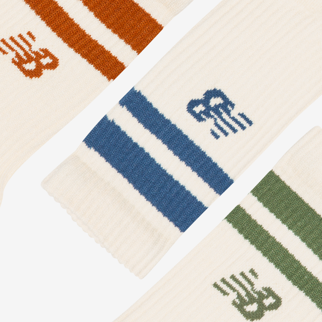 New Balance Active Lifestyle Striped Crew Socks 3 Pack in MEHRFARBIG
