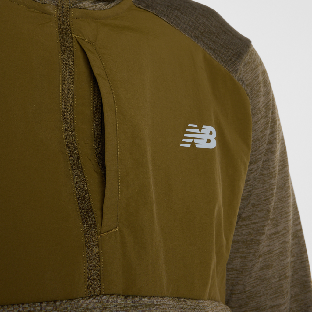 New Balance Athletics Heat Grid 1/2 Zip in BRAUN