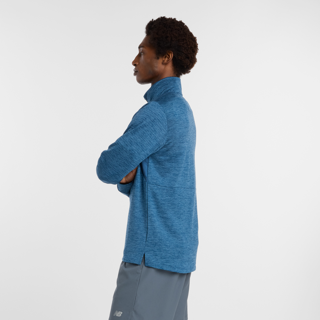 New Balance Athletics Heat Grid 1/2 Zip in BLAU