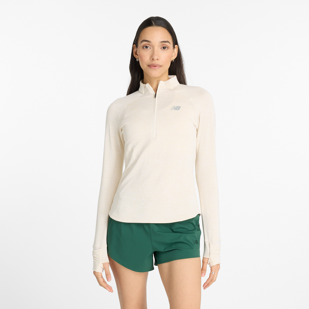 New Balance W Athletics Heat Grid Half Zip in BRAUN