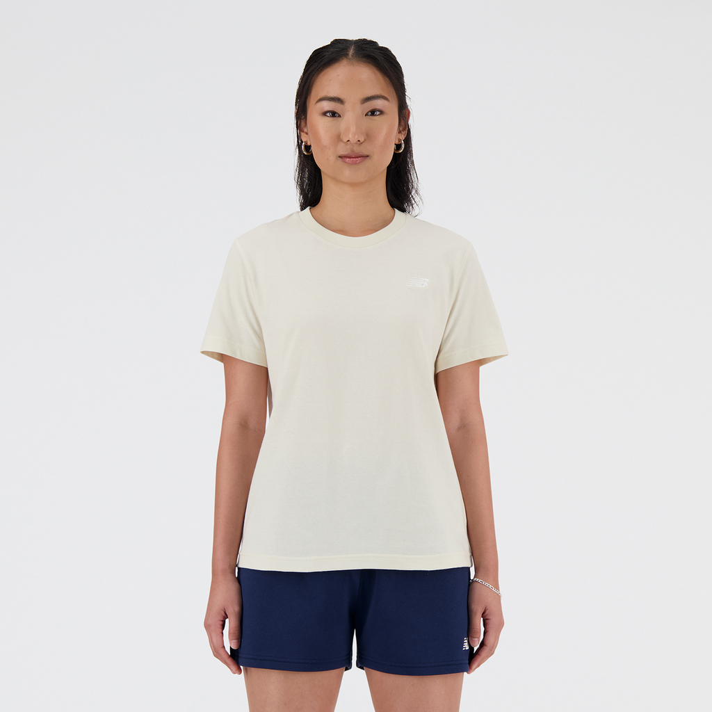 New Balance W New Balance Jersey Small Logo T-Shirt in BEIGE