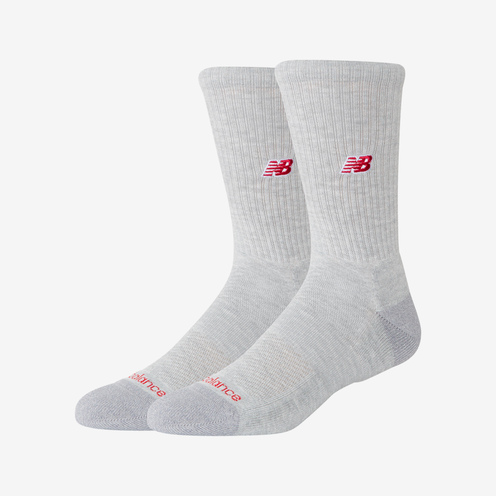 New Balance Active NB Premium Crew Socks 2 Pack in GRAU