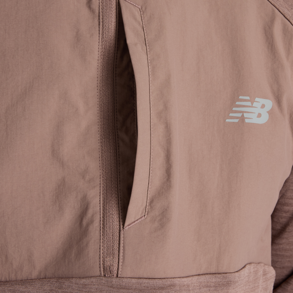 New Balance Athletics Heat Grid 1/2 Zip in BRAUN