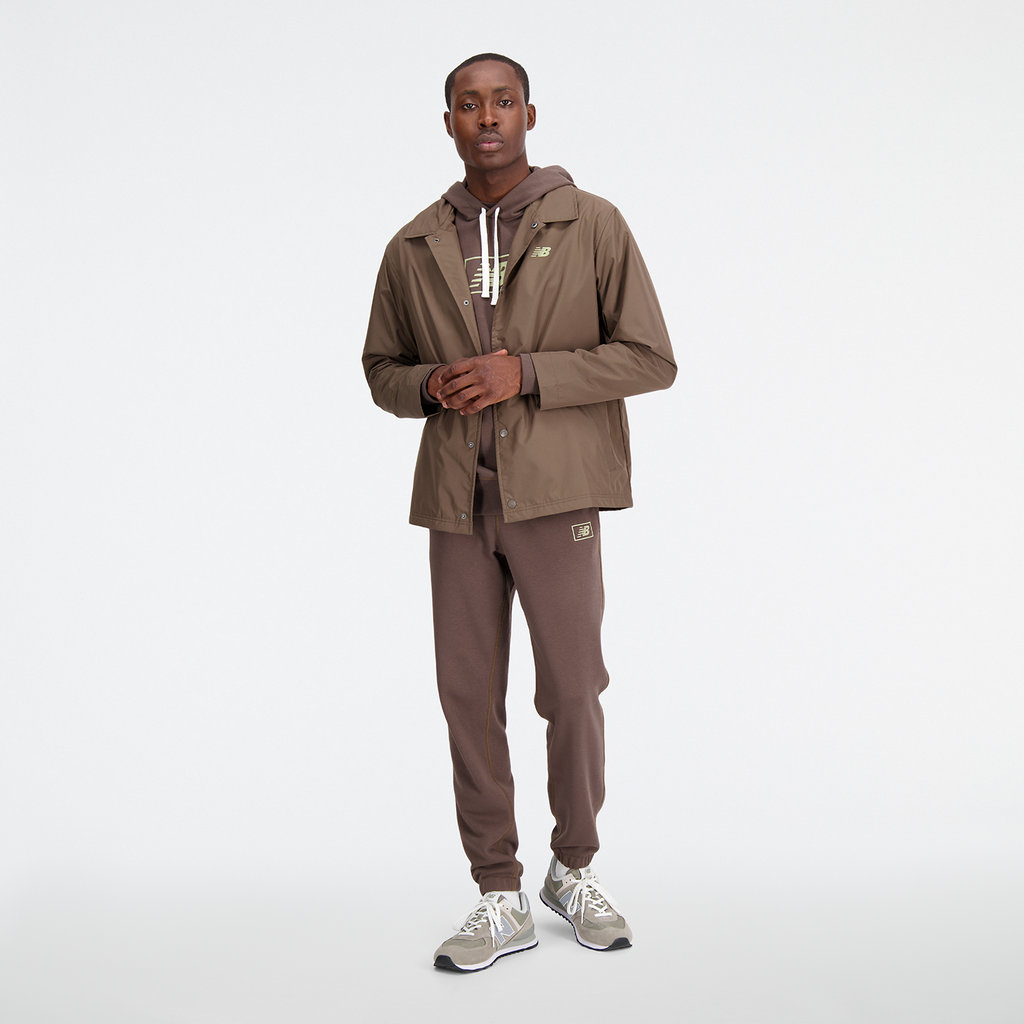 New Balance NB Essentials Coaches Jacket in BRAUN