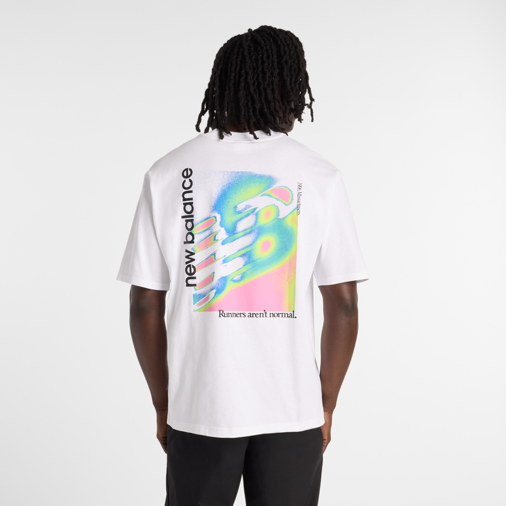 New Balance Classic Tri-Logo Heat Map T-Shirt in WEISS