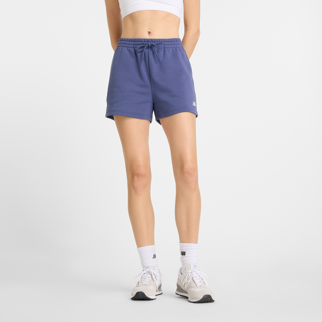 New Balance W Sport Essentials French Terry Short in BLAU