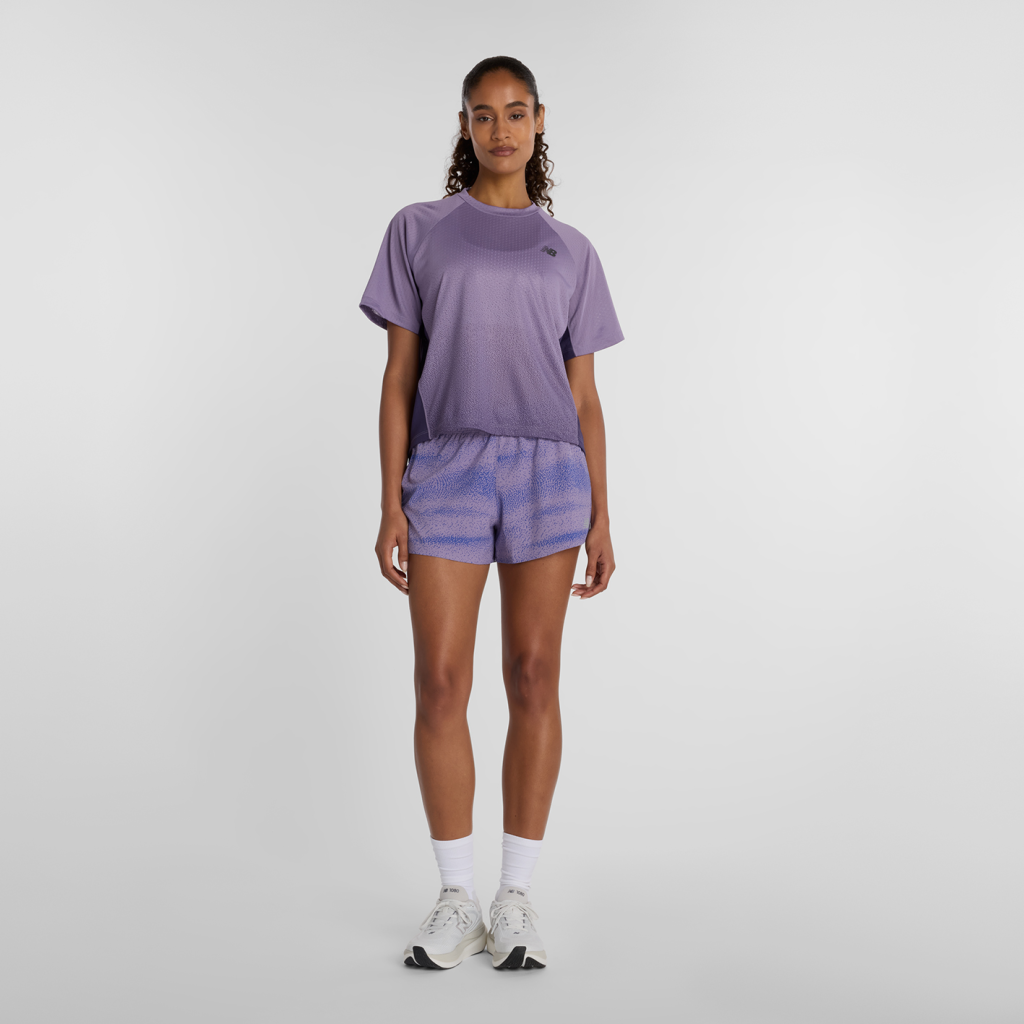 New Balance W Viz-Tech Run T-Shirt in VIOLETT