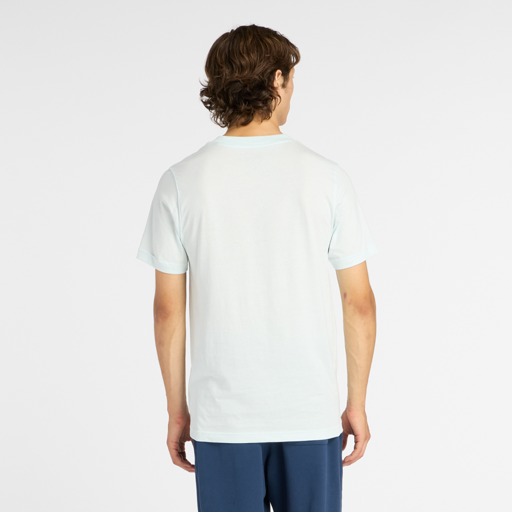 New Balance Sport Essentials Stacked Logo T-Shirt in BLAU
