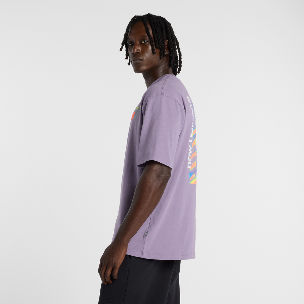 New Balance Classic Tri-Logo Heat Map T-Shirt in VIOLETT