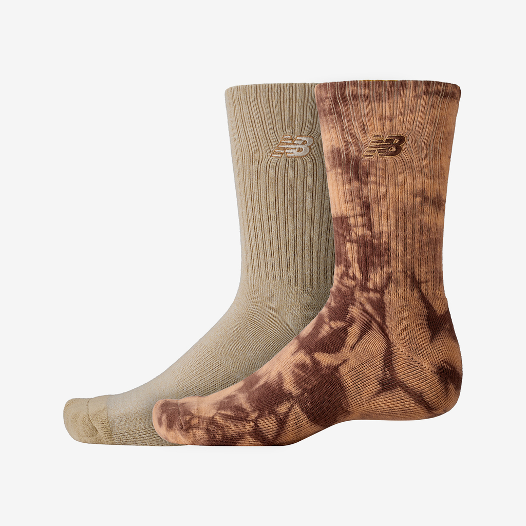 New Balance Lifestyle Tie Dye Midcalf Socks 2Pack in MEHRFARBIG