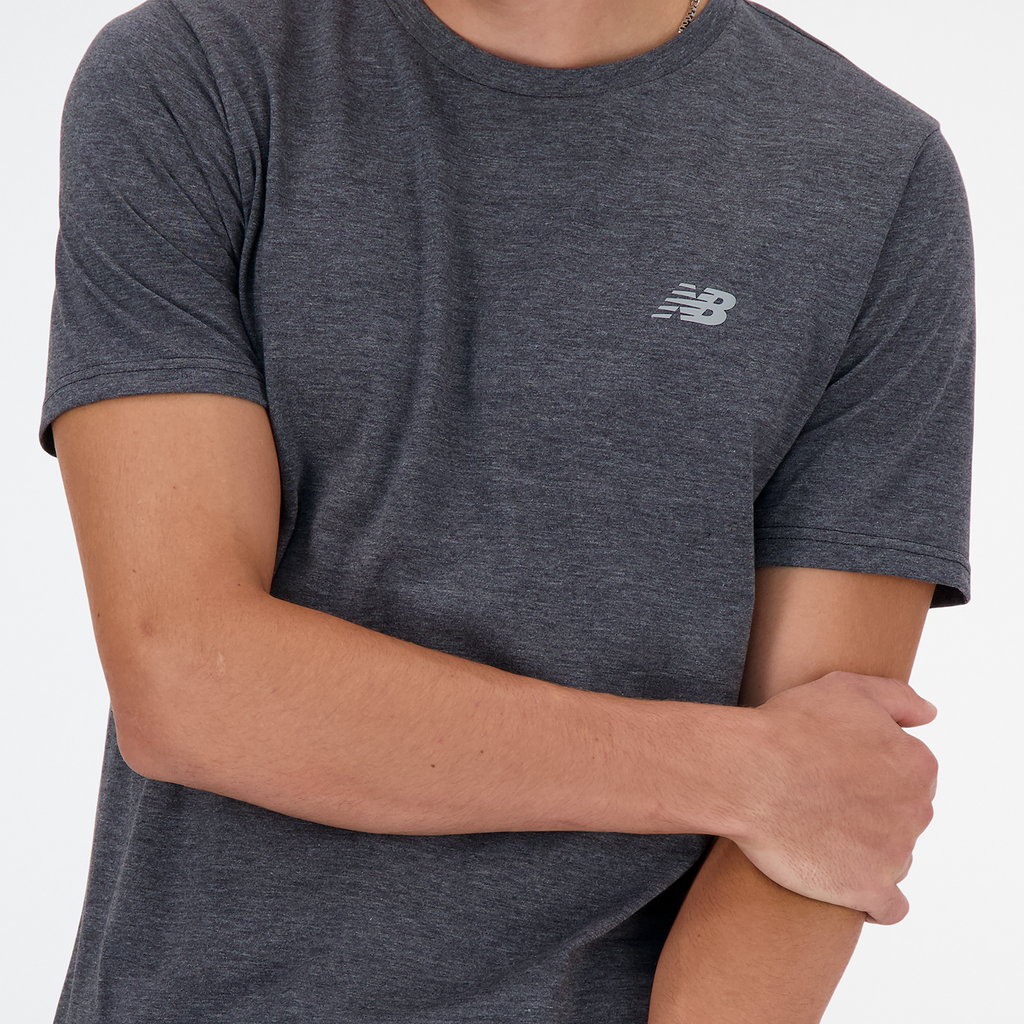 New Balance Sport Essentials Heathertech T-Shirt in SCHWARZ