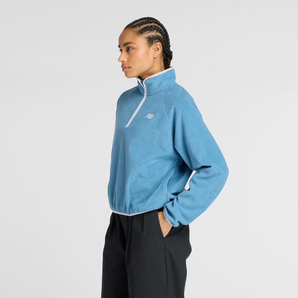 New Balance W Polar Fleece Half Zip in BLAU