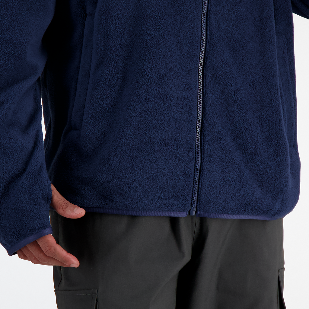 New Balance Polar Fleece Hooded Jacket in BLAU