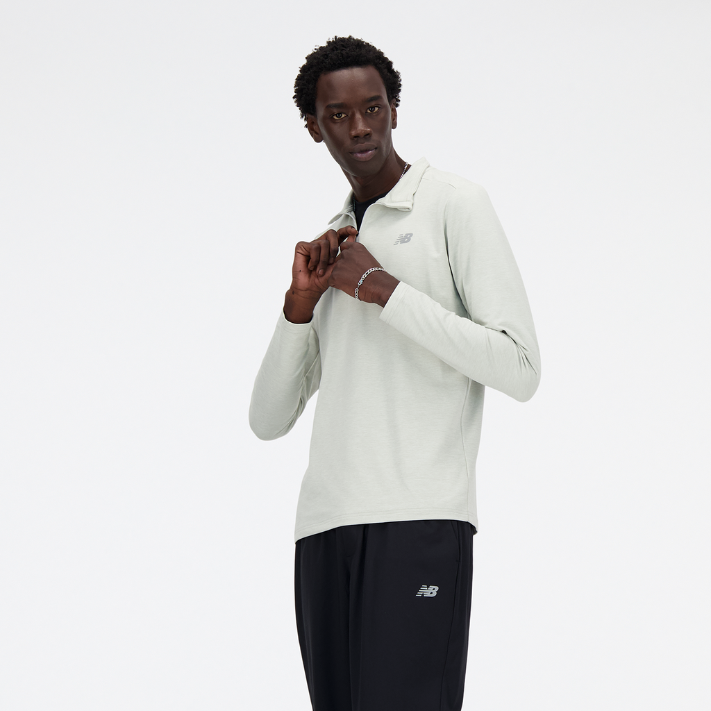 New Balance Space Dye 1/4 Zip in GRAU