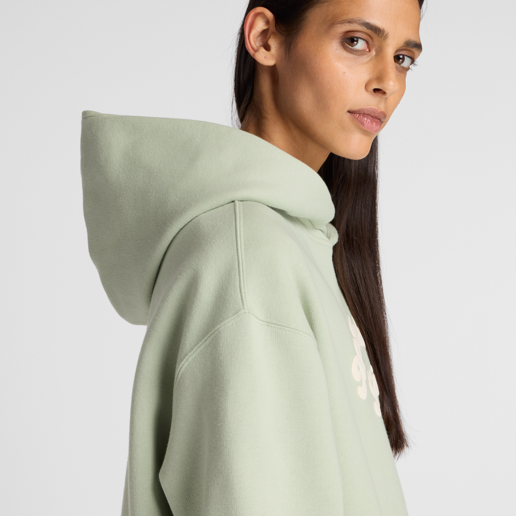 New Balance W Linear Heritage Fleece Long Hoodie in GRÜN