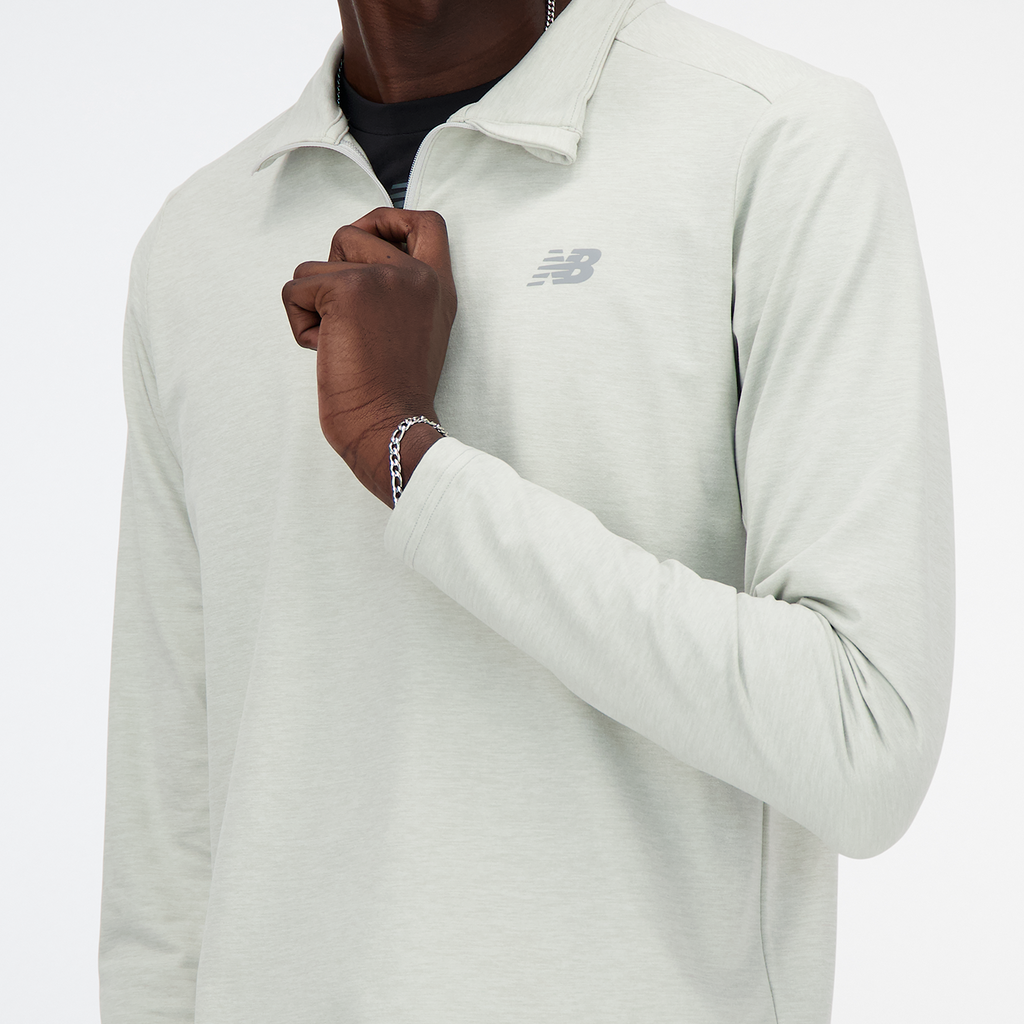 New Balance Space Dye 1/4 Zip in GRAU