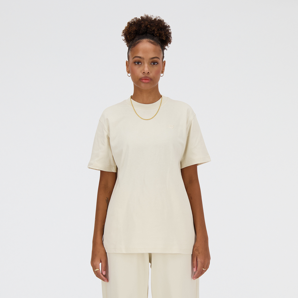 New Balance W NB Athletics Jersey T-Shirt in BEIGE