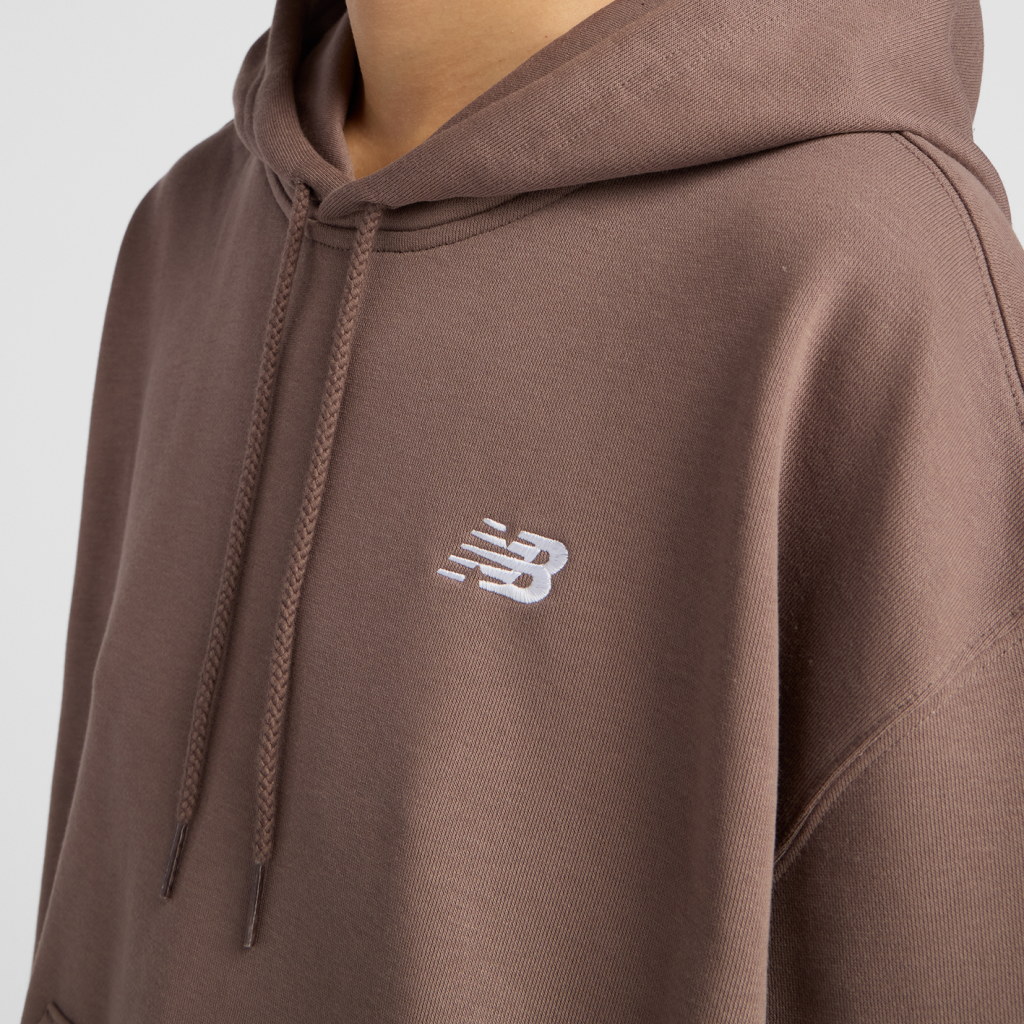 New Balance W Sport Essentials French Terry Small Logo Hoodie in BRAUN