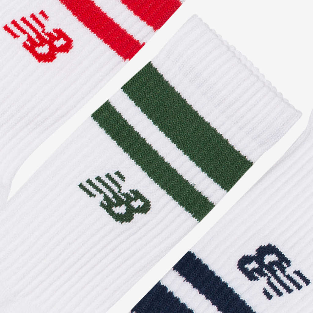 New Balance Active Lifestyle Striped Crew Socks 3 Pack in MEHRFARBIG