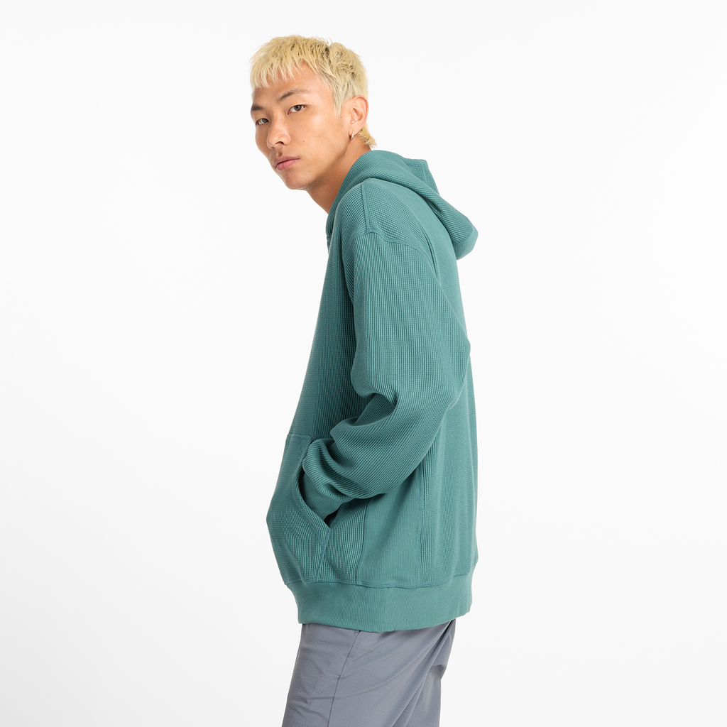 New Balance Waffle Knit Hoodie in GRÜN