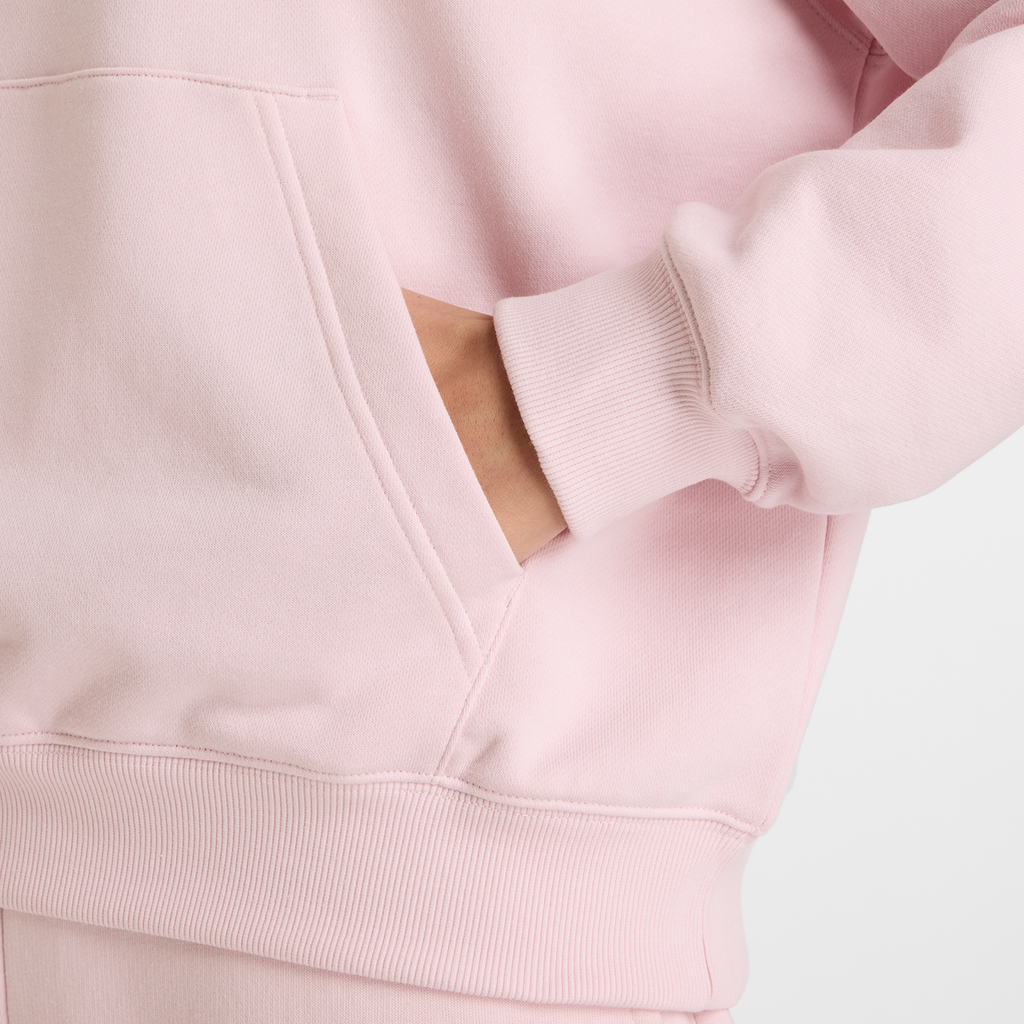 New Balance W Sport Essentials French Terry Small Logo Hoodie in PINK