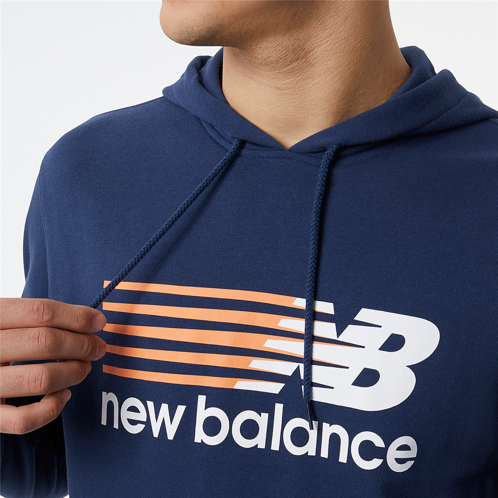 New Balance NB Classic Hoodie in BLAU
