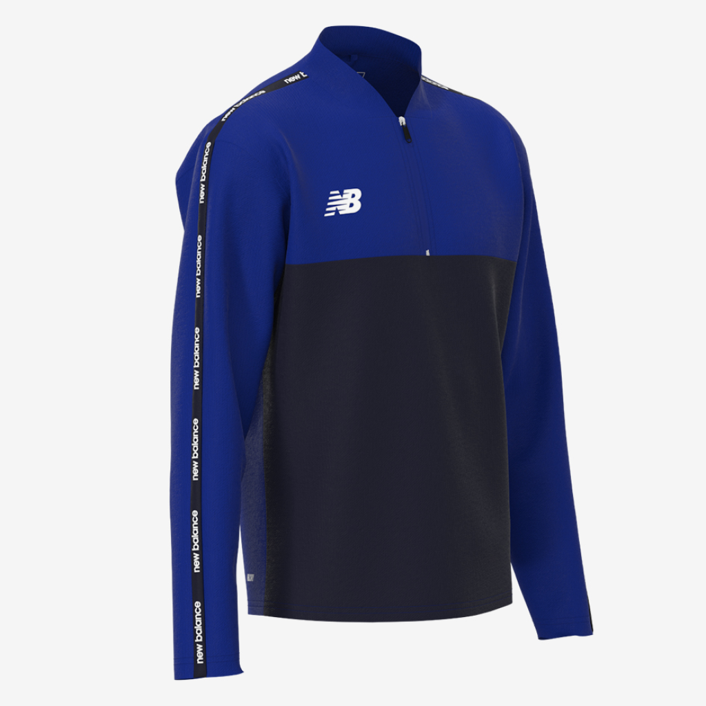 New Balance TW Training 1/4 Knitted Midlayer in BLAU