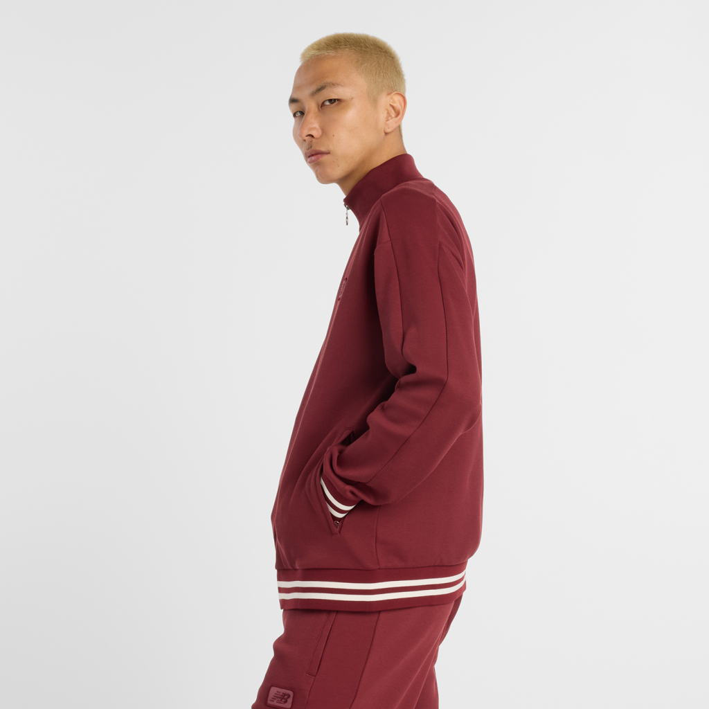 New Balance Post Season Pique Track Jacket in ROT