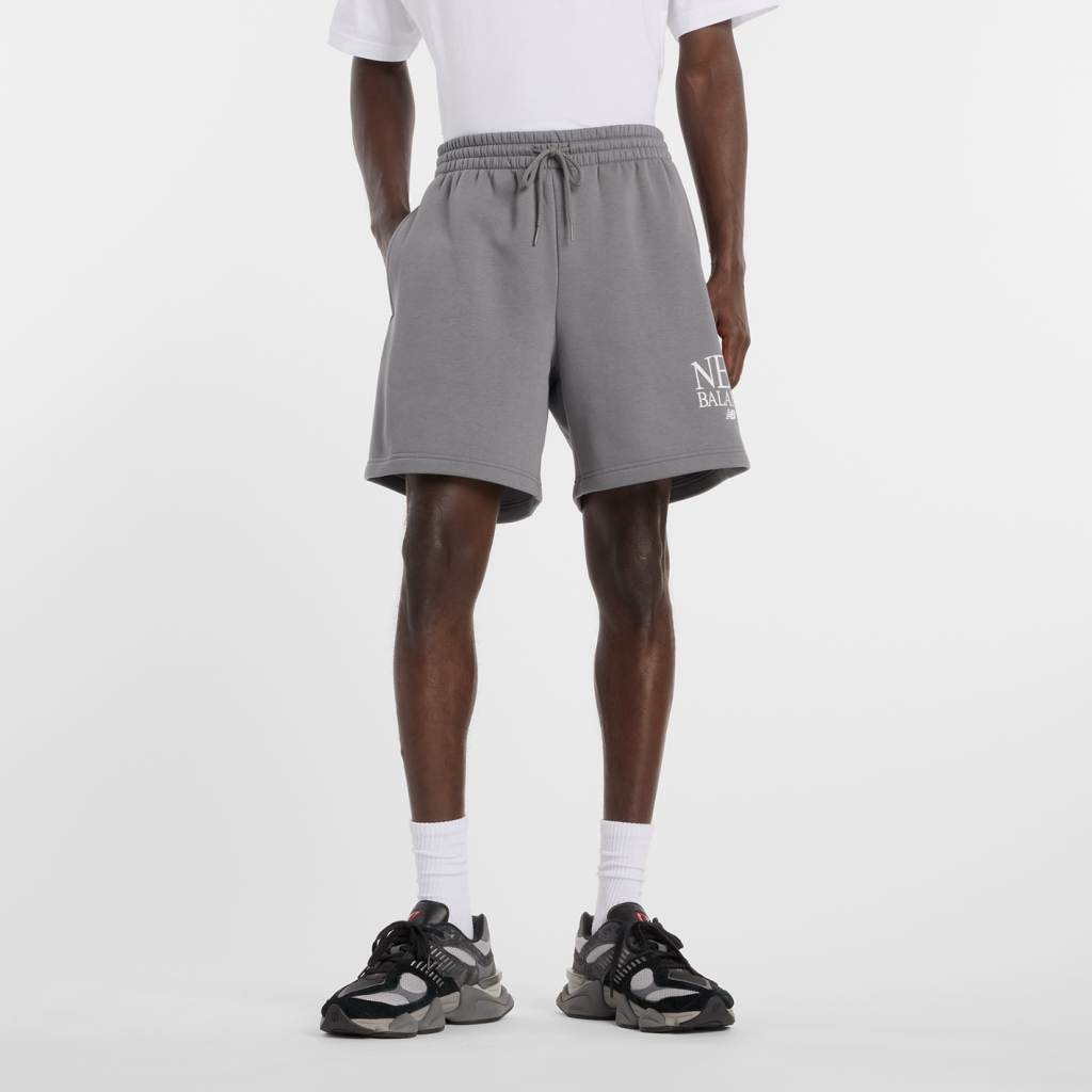 New Balance Reimagined Fleece Short 7" in GRAU